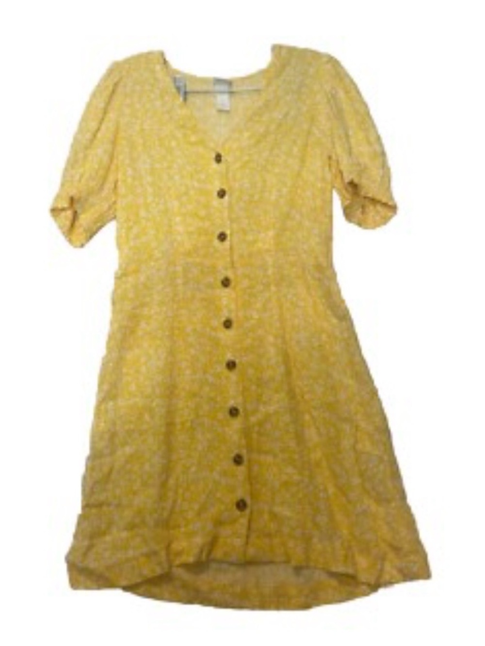 H&M yellow floral dress size M